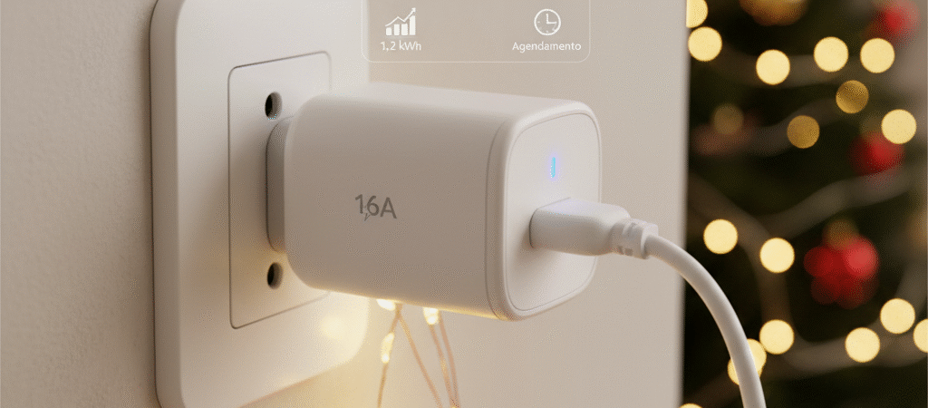Melhor Smart Plug Custo-Benefício para Decoração Natalina: Guia Técnico de Potência Máxima (Amperes), Estabilidade WiFi e Controle de Consumo (kWh)